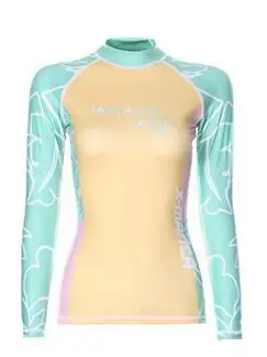 Green Tops Корейский костюм для дайвинга для женщин, для подводного плавания, серфинга, с длинными рукавами, купальники для пляжа, на молнии, топы для отдыха - Цвет: Green Tops