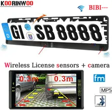 Беспроводной автомобильный датчик парковки 9 дюймов Автомобильный монитор Bluetooth Mp5 FM номерной знак рамка заднего вида камера парктроник реверсивная парковка