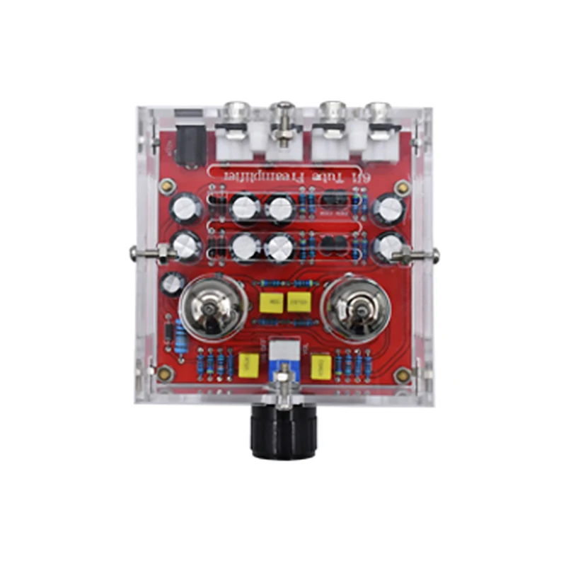 AIYIMA Fever 6J1 Tube Amplifier Preamp Board Hifi Dual Channel Class A  Volume Control Tone Preamplifier Board With Crystal Case