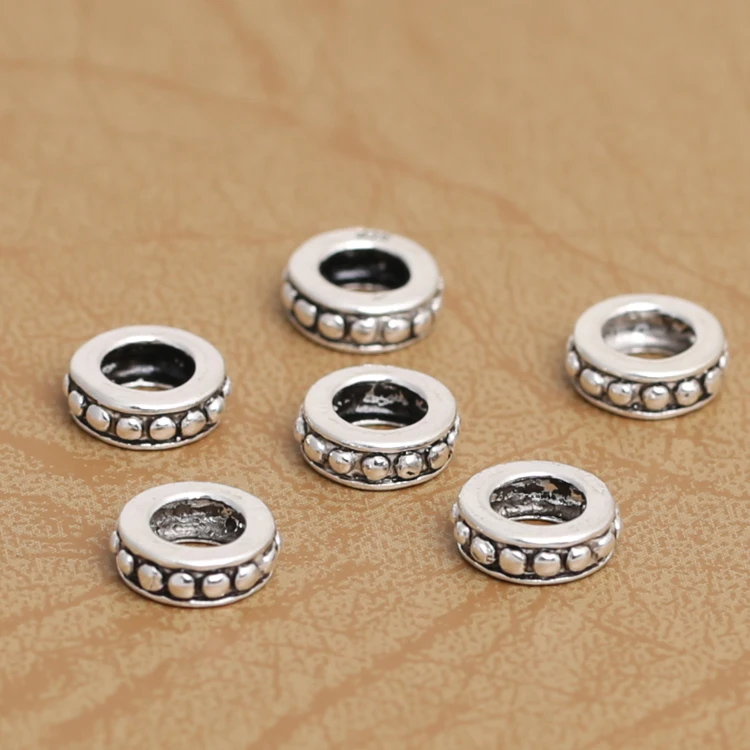 Handmade 925 silver beads jewelry findings sterling spacers jewelry ...