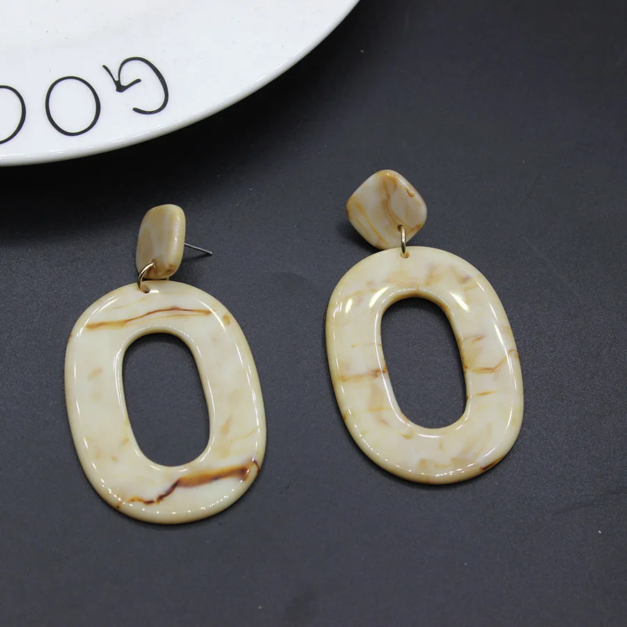 Ретро уксусная кислота черепаховой Леопард геометрические модные нишевые серьги новые женские 430