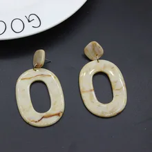 Ретро уксусная кислота черепаховой Леопард геометрические модные нишевые серьги новые женские 430