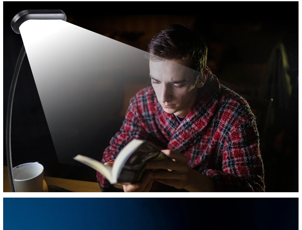 LED Book Light Reading Light Flexible Book Lamp Clip Table Desk Lamp For Notebook Laptop PC Computers (11)