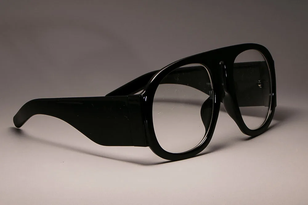 CCSPACE 45497 ретро солнцезащитные очки больших размеров для мужчин и женщин с градиентными линзами, брендовые дизайнерские модные мужские и женские очки - Цвет линз: C2 black clear