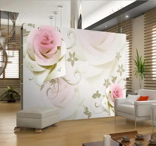 3d фотообои настенные фрески большие Настенные обои современные и сдержанные