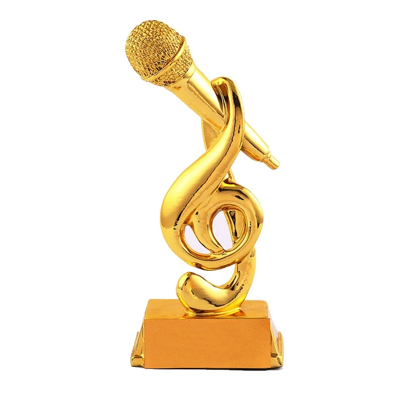 2017 Customized Music Vocals Voice Cup Microphone Award Trophy Resin