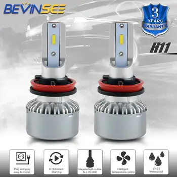 

NICECNC Headlight Bulb LED For BMW R1200GS Adventure CSP LED 60W 6000K High Low Beam 6000K White 2pcs H11(H8 H9) LED Bulbs