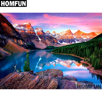 

HOMFUN Full Square/Round Drill 5D DIY Diamond Painting "Landscape scenery" Embroidery Cross Stitch 5D Home Decor Gift A01572