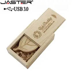 JASTER (10 шт. бесплатный логотип) деревянный лист + упаковочная коробка usb flash drive Флешка pendriver флешки 8 Гб 16 32 64 подарок