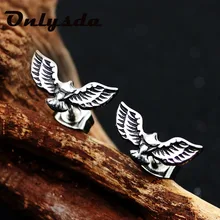 Onlysda 316L нержавеющая сталь Рок Панк человек Орел животных серьги ювелирные изделия rendy вечерние для мужчин и женщин унисекс Мода ES109