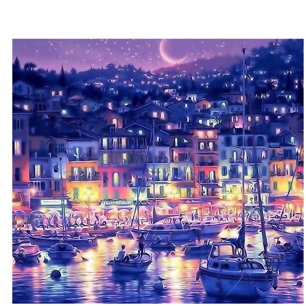 

BLEL Hot DIY Oil Painting Paint by Numbers Drawing + Brushes Paint for Adults&Kids