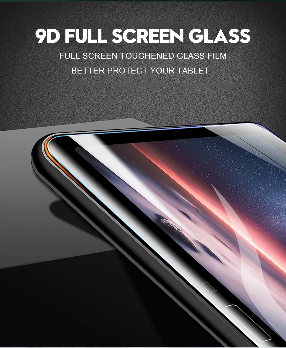 Screen Protector For Samsung Galaxy Tab A 10.1 2019 10.5 2018 9D Full Coverage Tempered Glass Flim For Galaxy Tab S5e S4 S3 S2 (17)