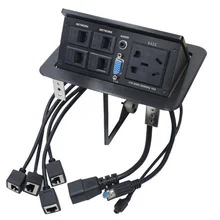 Специальные Лидер продаж LB-0422 настольных мультимедийных с проводом VGA четыре сетевых 5 отверстий Мощность разъем 1 шт. для россия