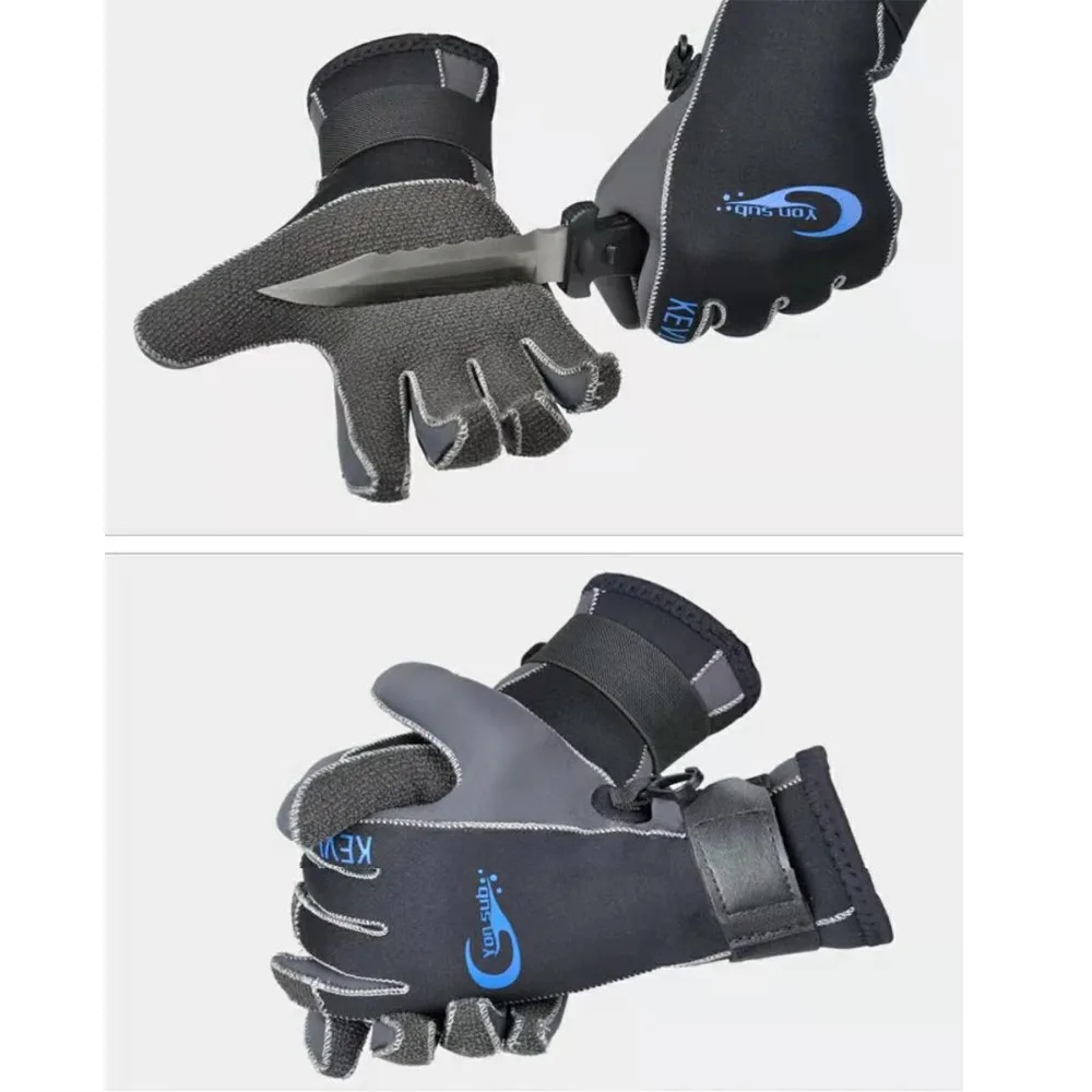 3 مللي متر ترقية كيفلر الغوص بالقناع وأنبوبة التنفس قفازات تصفح تحت الماء قفازات صيد عدم الانزلاق الشتاء Spearfishing قفازات YQ33