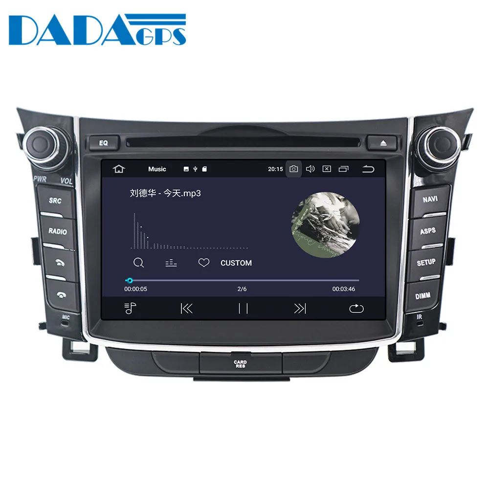 Автомобильный DVD плеер на Android 9 4 + 32 ГБ GPS навигация для Hyundai I30 Elantra GT 2012