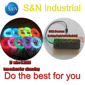 

Diameter 3.2MM el wire 10 meters+3VAA 10 M el inverter+free shipping