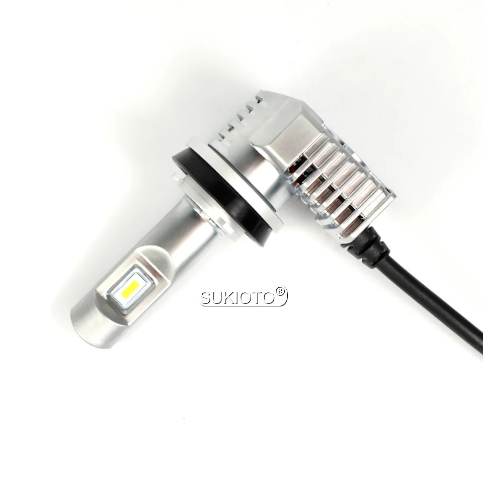 SUKIOTO 2PCS LED Headlight H7 H11 H8 HB4 HB3 9004 5202 H16EU Auto Headlamp Bulbs 5 Patent LED 6500K 40W Car Styling accessories (5)