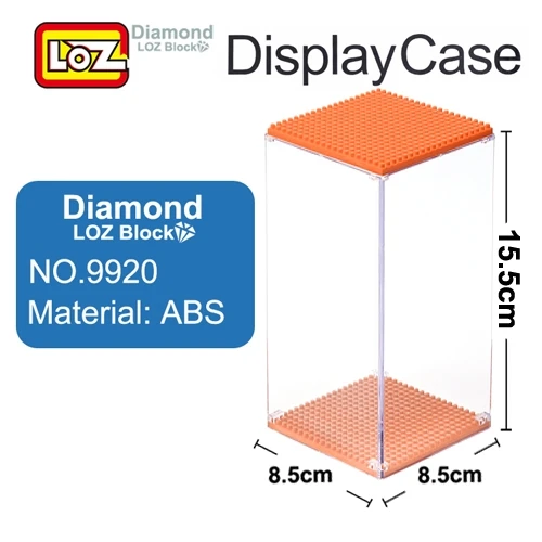 LOZ Дисплей Чехол многоцветная коробка для алмазных строительных блоков большой прозрачный дисплей коробка для LOZ Toys официальный авторизованный 9920 - Цвет: LOZ 9920 Box Orange