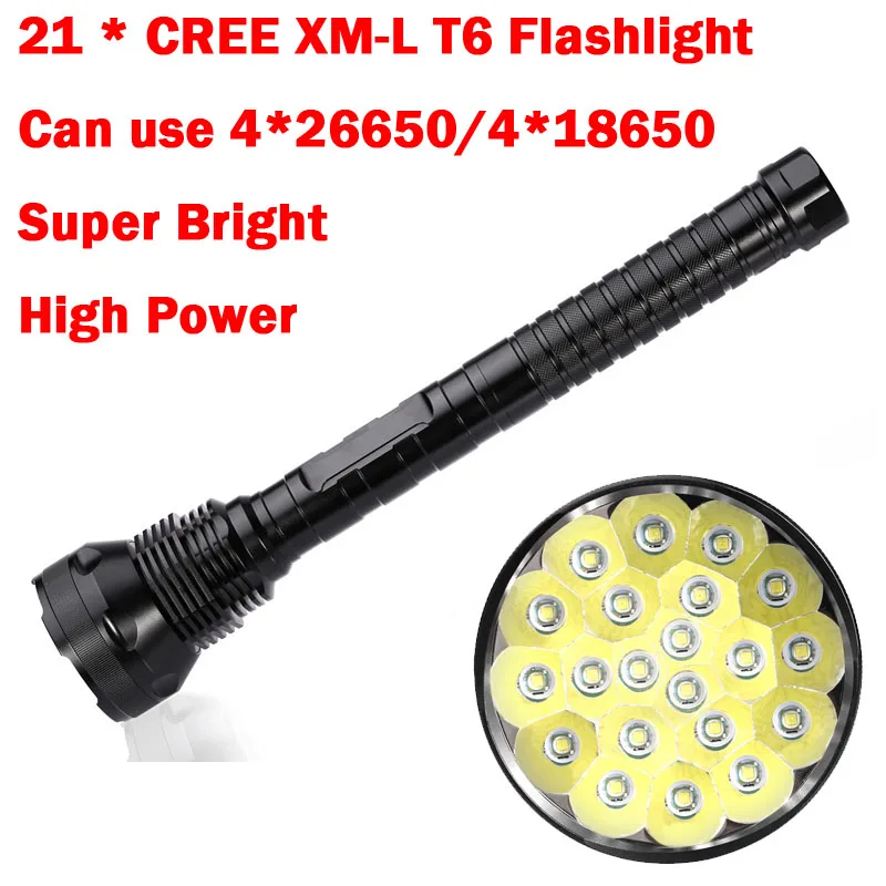 NEW Hunting Outdoor exploration 30000 LM 21 x XML T6 5 Modes LED Flashlight For 26650/18650 Battery High Quality Torch Lamp NEW Hunting Outdoor exploration 30000 LM 21 x XML T6 5 Modes LED Flashlight For 26650/18650 Battery High Quality Torch Lamp