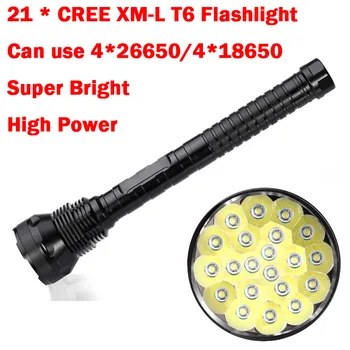 

NEW Hunting Outdoor exploration 30000 LM 21 x XML T6 5 Modes LED Flashlight For 26650/18650 Battery High Quality Torch Lamp