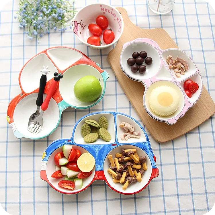 Divided Melamine Plate - Car Shape