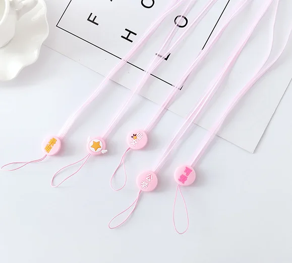 الجملة الوردي الرقبة أحزمة هاتف المحمول اليابان حبل ل غالاكسي S6 S7 حافة زائد iphone 6 زائد kawaii الحبل حزام الهاتف ديكور