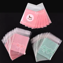 25PCS Lot Kawaii Lovely Gifts Cookie Packaging Bags Self adhesive Plastic Bags For Food Biscuits Candy