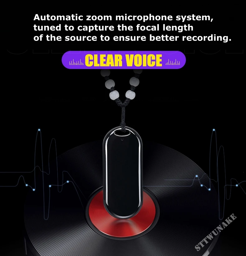 STTWUNAKE professional Digital HD 58hours Mini hidden Voice Recorder Audio Recorder Dictaphone denoise long-distance