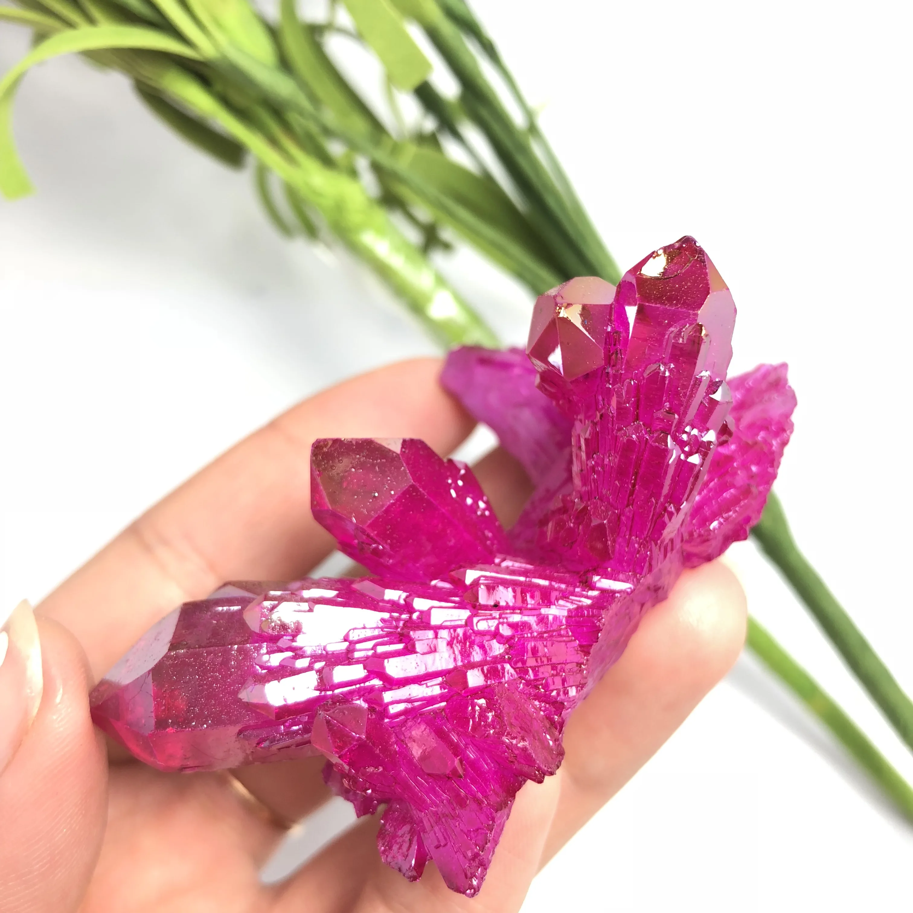 

Aura Quartz Crystal Cluster Angel Aura Natural Quartz Crystal Druzy Geode Specimen Minerals Reiki Healing Chakra