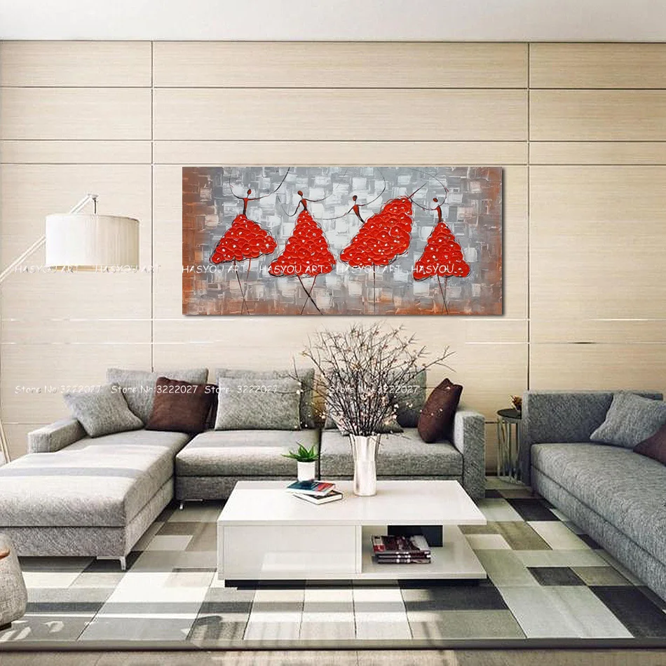 Unframed-Abstract-Ballet-Dancer-Modern-Wall-Art-Panel-Picture-Hand-Painted-Oil-Painting-Home-Decor-For