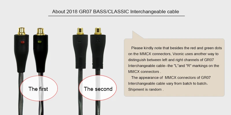 VSONIC Новинка GR07 бас/классический HIFI наушники-вкладыши сменный кабель Высокая динамическая шумоизоляция наушники
