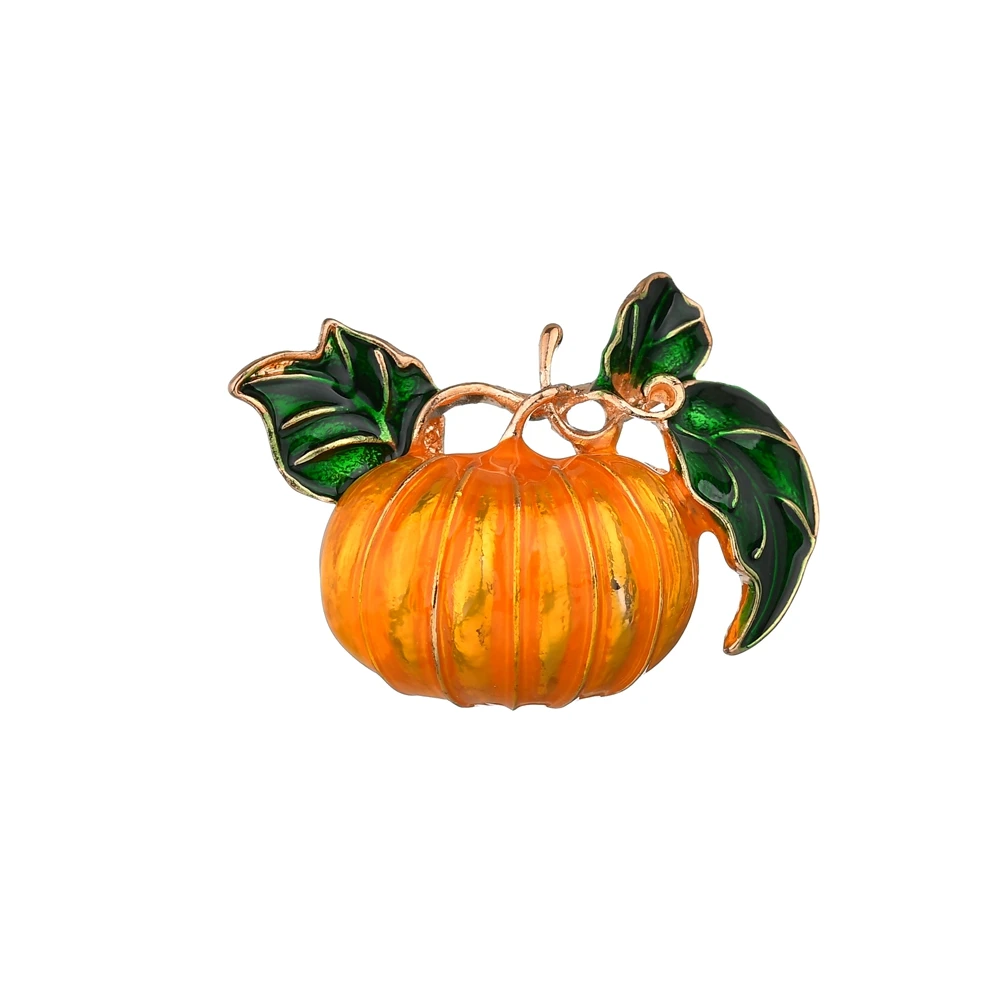 

MissCyCy Orange Color Pumpkin Brooches for Women Enamel Pins Badge Fashion Jewelry Kids Halloween Gift Drop Shipping