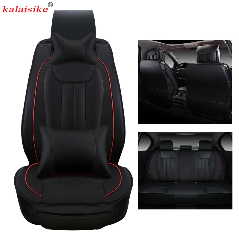 Универсальные кожаные чехлы на сиденья автомобиля kalaisike для Geely все модели Emgrand EC7