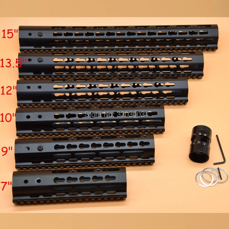 Tactical AR 15 Rail NSR 7" 9" 10" 12" 13.5" 15" Rail KeyMod Handguard Picatinny Rail with