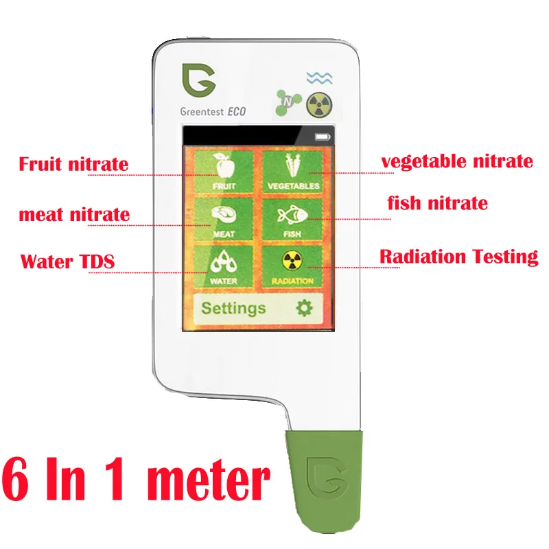 GREENTEST ECO F5 цифровой пищевой нитратный тестер, измеритель концентрации, быстрый измеритель нитрата для фруктов/овощей/мяса/рыбы, детектор нитрата