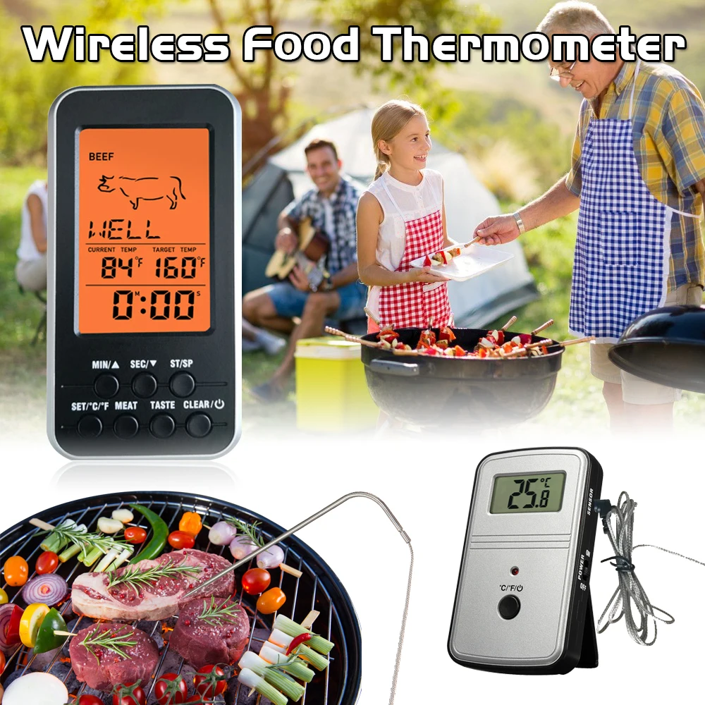 Wireless LCD Digital Kitchen Oven Food Cooking Grill Smoker Meat
