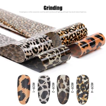 1 рулон, Леопардовый принт, Переводные Слайдеры для ногтей, звездное животное, клей для ногтей, конверт, переводная наклейка, 3D украшение, советы для маникюра