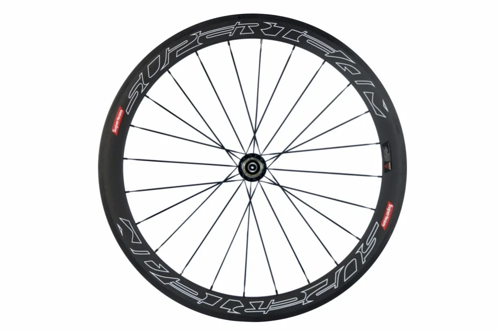 Top Front & Rear Carbon Wheelset SUPERTEAM 50mm Carbon Bicycle Wheels Road Bike Wheels R13 Hub Basalt Braking Surface 4