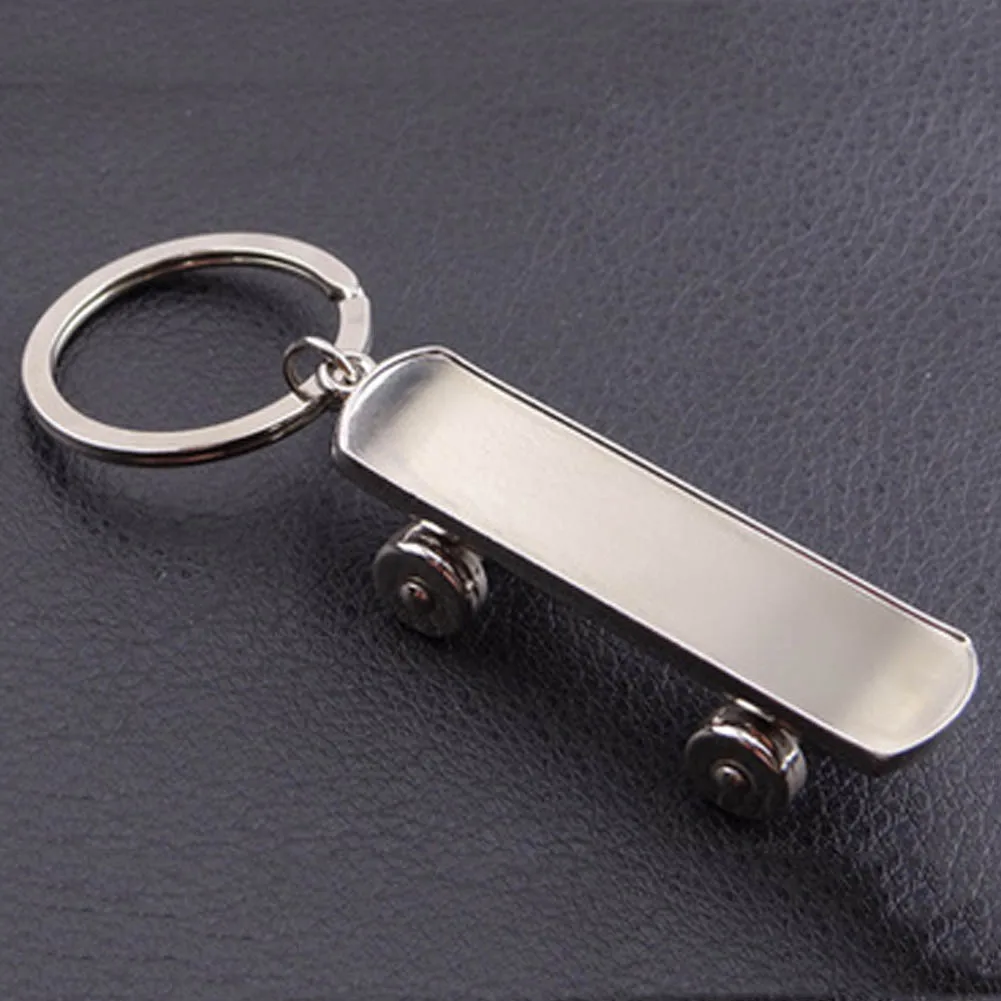

Metal Keychain Keyring Mini Four Wheels Skateboard Trinket Keychains Key Holder For Man And Woman Car Wallet