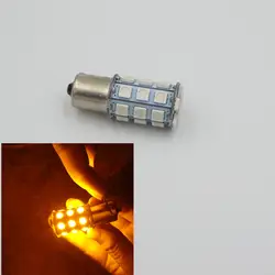 4 шт. Янтарный Желтый 1156 BA15S 27 SMD 5050 светодиодный лампочку очередь резервного сигнала Reverse