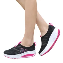 Mesh Slip Frauen Kaufen billigMesh Slip Frauen Partien aus Sommer Atmungs Beiläufige Schuhe Frauen Turnschuhe Gesunde Wanderschuhe Frau Outdoor Mesh damen Schuhe Komfort Wohnungen Frauen Müßiggänger