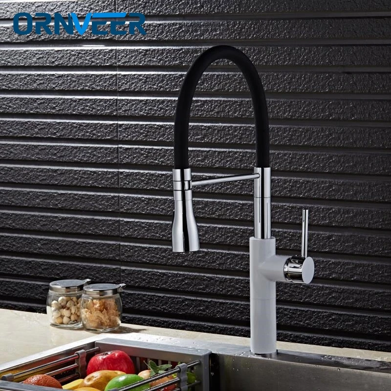 

New Four Colors kitchen water tap pull down kitchen mixer sink faucet pull out taps for sink taps hot and cold kitchen faucets
