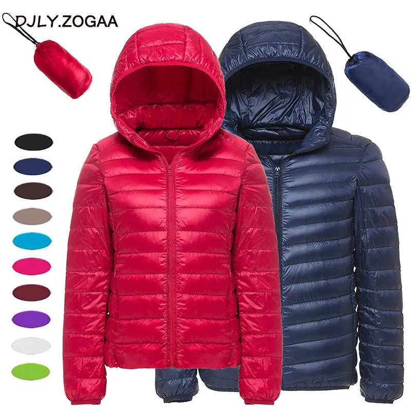 

ZOGAA 2019 New Light Down Jackets Women's Short Autumn and Winter Thin Coat Women