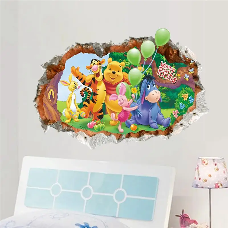 Winnie the Pooh his friends through the wall decals decorative stickers