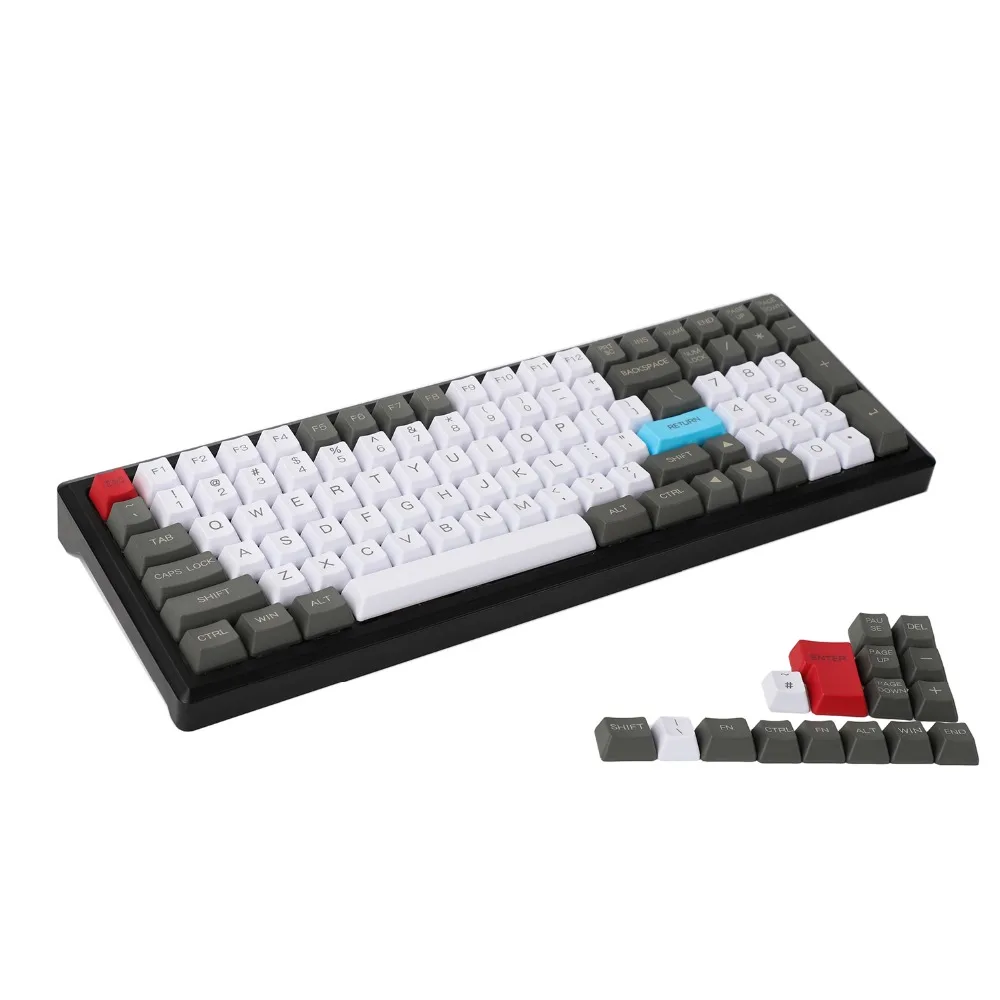 YMDK 96 84 104 87 61 лазерная гравировка ANSI iso oem профиль толстый PBT Keycap для MX механическая