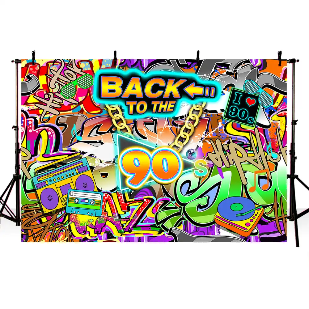 Mehofoto 7x5ft 90th Graffiti Photography Backdrop Vinyl Hip Hop