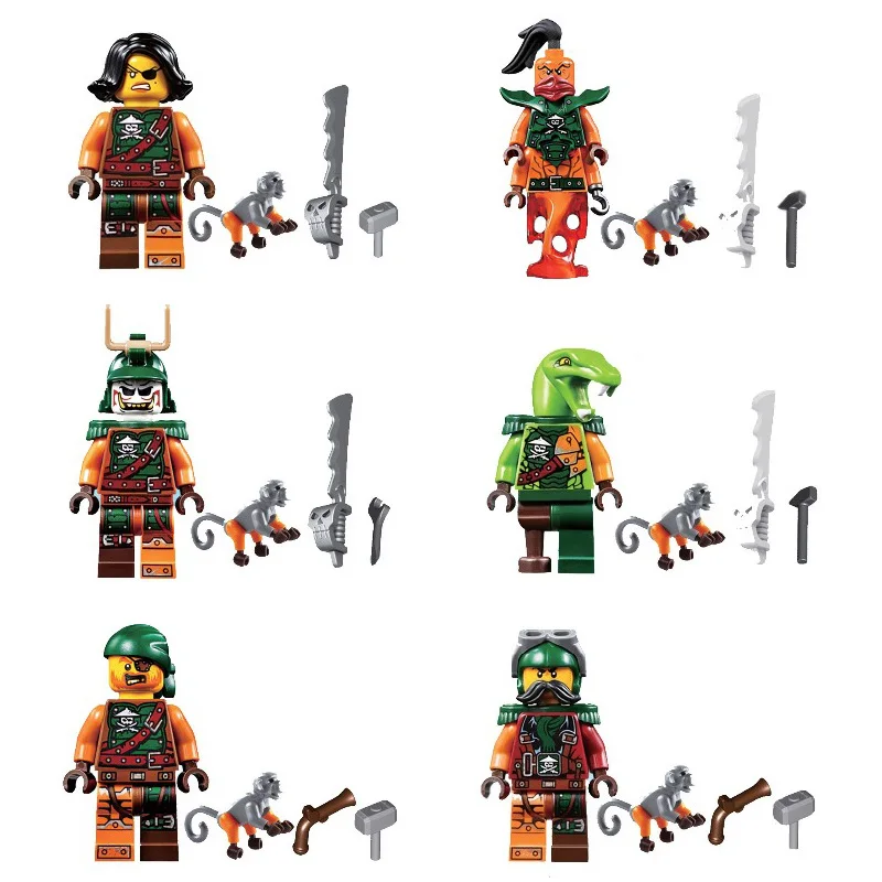 MOC модель ниндзя строительные блоки фигурки Sharkman Garmadon Master Wu подарки Ninjago Джей Коул