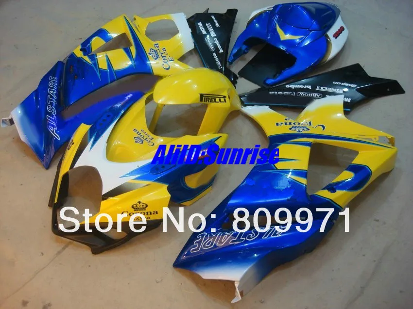 Новинка обтекатель S432 желтого и синего цвета для SUZUKI GSXR1000 2007 2008 Φ 07 08 K7 2008|full