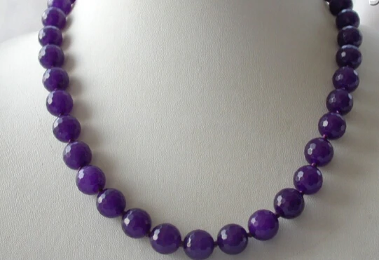 

huij 002359 stunning 10mm round carve amethyst necklace