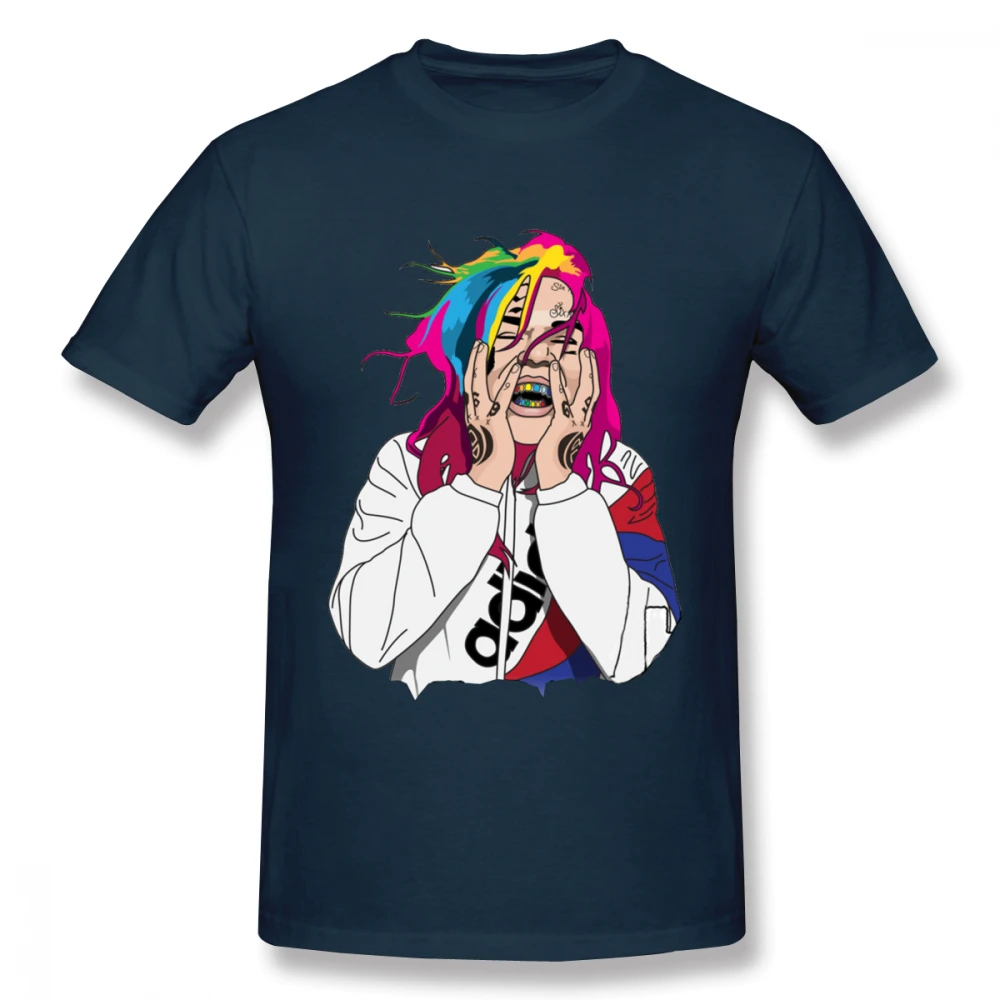 Для Мужчин Crewneck 6ix9ine футболка человек новый уникальный для мужчин хип-хоп